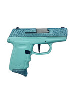 Sccy Industries SCCY Industries DVG1CYBSB DVG-1 Sub-Compact Frame 9mm Luger 10+1 3.10" Stainless Quadlock Barrel Cystal Blue Glitter Optic Ready/Serrated Stainless Steel Slide, Crystal Blue Polymer Frame & Grip