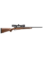 Mossberg Mossberg 27942 Patriot 30-06 Springfield 5+1 22" Fluted Barrel w/Recessed Match Crown, Matte Blued Metal, Spiral-Fluted Bolt w/Streamlined Bolt Handle, Walnut Stock, Drop Box Magazine, Adjustable LBA Trigger, Includes Vortex Crossfire II 3-9x40mm Sco