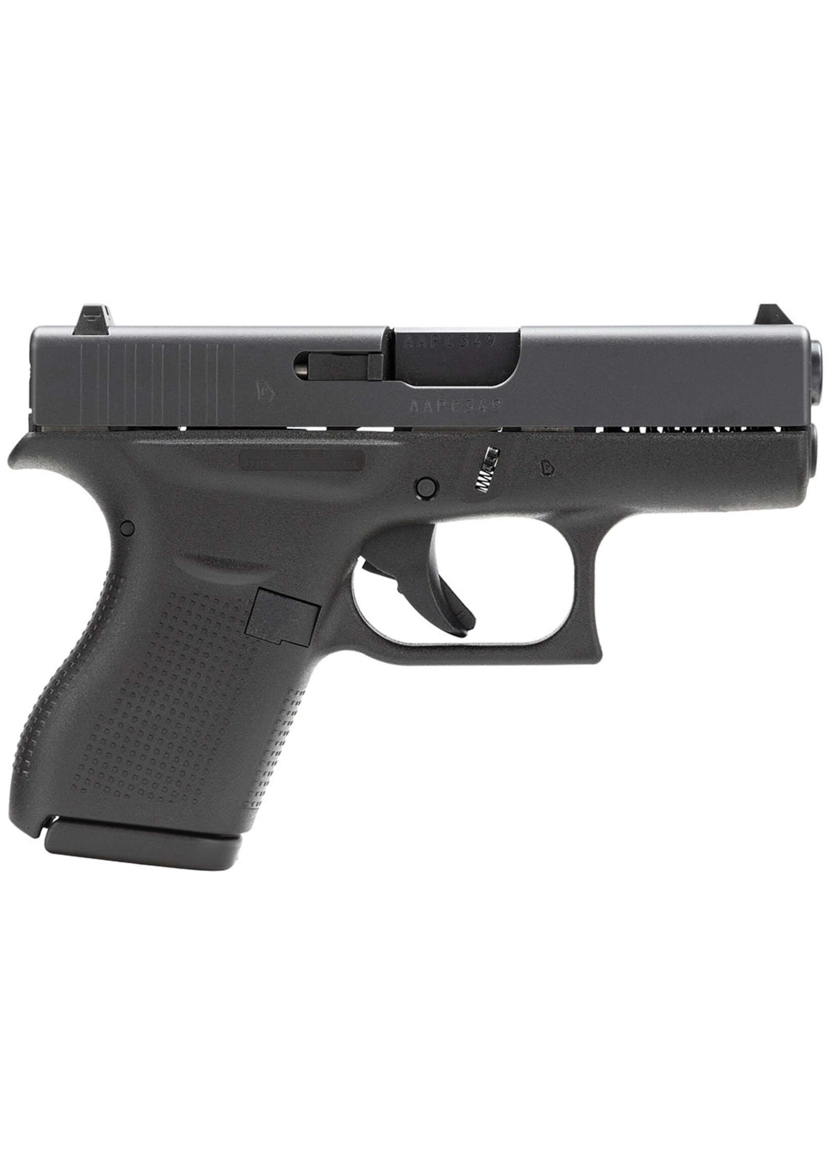 Glock Glock UI4250201 G42 Gen3 Subcompact 380 ACP 3.25" Barrel 6+1, Black Frame & Slide, Rough Textured Grip, Safe Action Trigger (US Made)