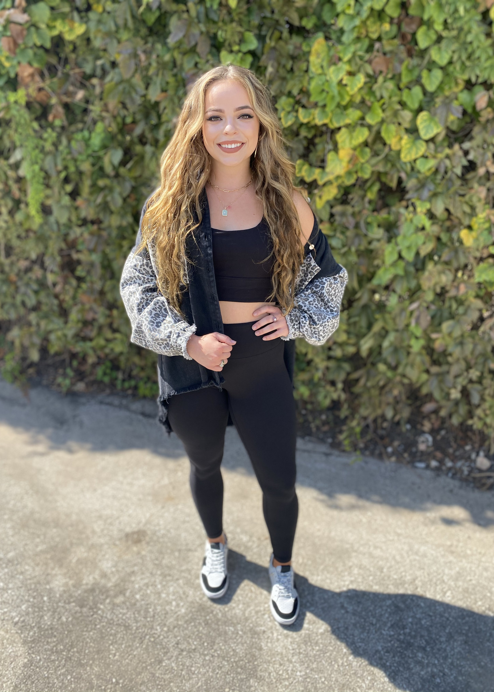 cheetah denim jacket