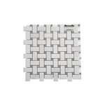 MOS-SBP-WHITE WITH GREY DOT BASKET WEAVE