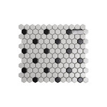 MOS-SBP-HEXAGON 1'' WHITE+BLACK MATTE