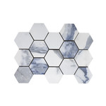 MOS-CER- Calacatte Blue Hexagon Polished