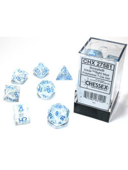 Chessex Set 7D Poly Borealis Luminary Glaçons/Bleus