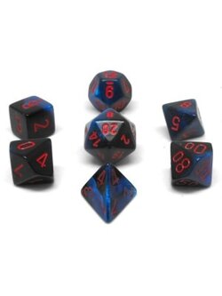 Chessex Set 7D Poly Gemini Black Starlight/Red