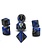 Chessex Set 7D Poly Gemini Noir-Bleu/Or