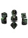 Chessex Set 7D Poly Gemini Black-Green/Gold