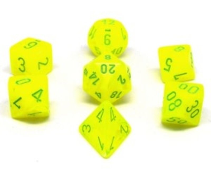 Chessex Set 7D Poly Vortex Electric Yellow/Green