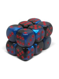 Chessex Brique 12 D6 Gemini Black-Starlight/Red