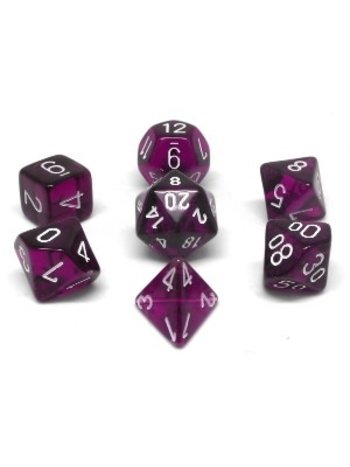 Chessex Set 7D Poly Translucent Purple/White
