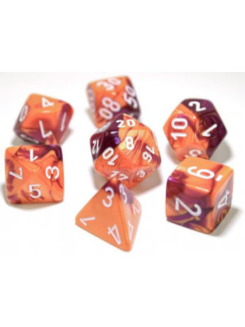 Chessex Lab Dice Set 7D Poly Nebula Wiateria/White