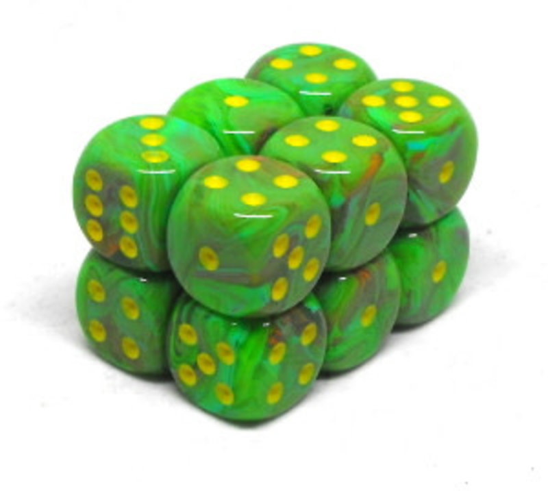 Chessex Brique de 12D6 16mm Vortex Slime/yellow