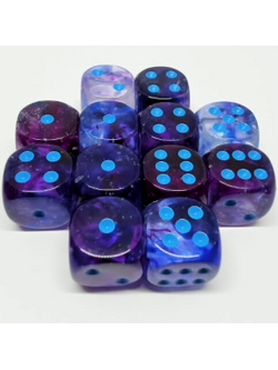 Chessex Brique 12D6 Nebula Luminary Nocturne/Bleu