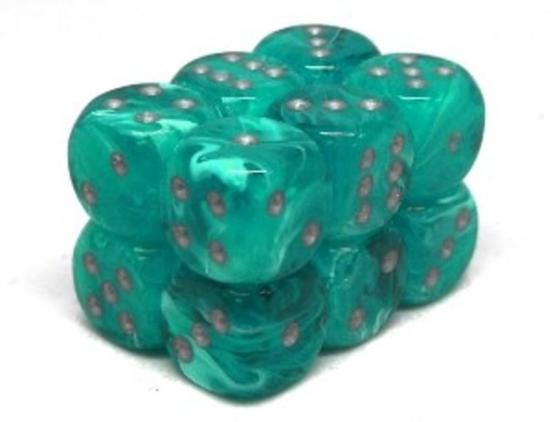 Chessex Set 12D6 Cirrus Aqua/Silver