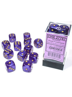 Chessex Brique 12D6 Borealis Violet Royal/Or