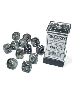 Chessex Set 12D6 Borealis Light Smoke/Silver
