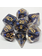 Metallic Dice Game Des Bullus: Bleu royal avec chiffre Or