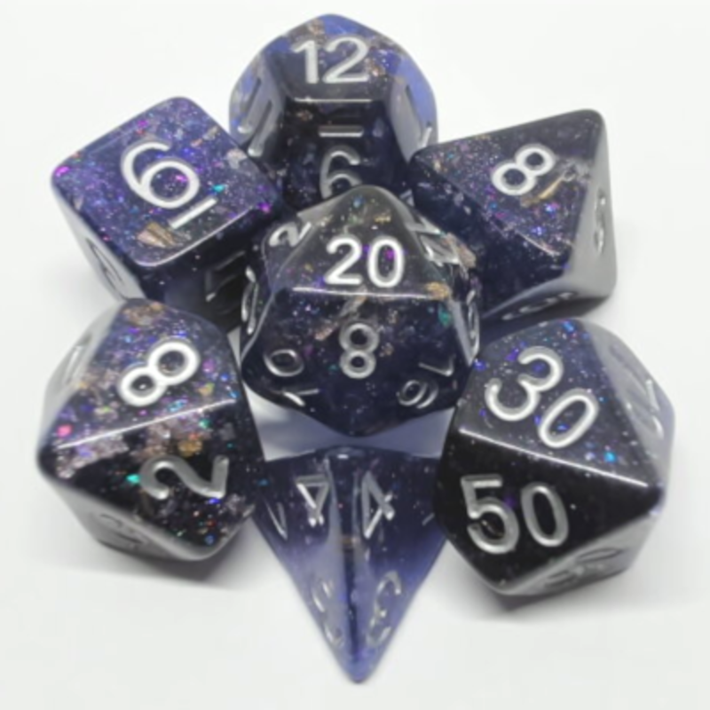 Metallic Dice Game Des Eternels: Bleu et noir