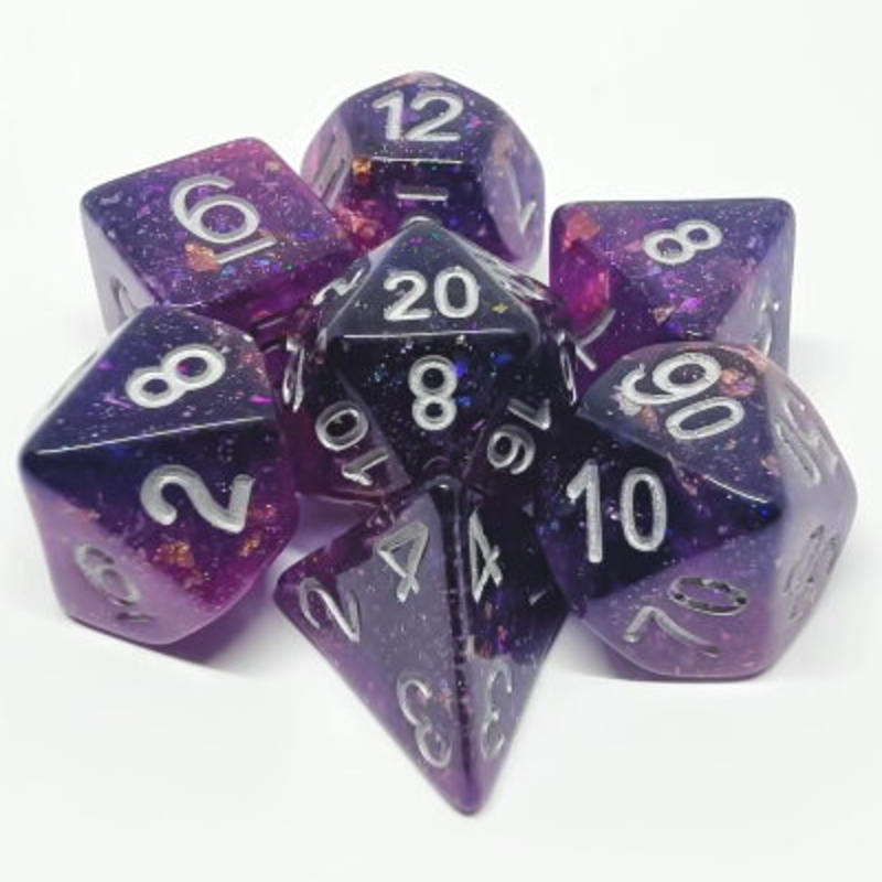 Metallic Dice Game Des Eternels: Mauve et bleu