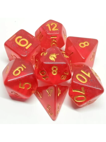 Metallic Dice Game Des Licorne: Rouge