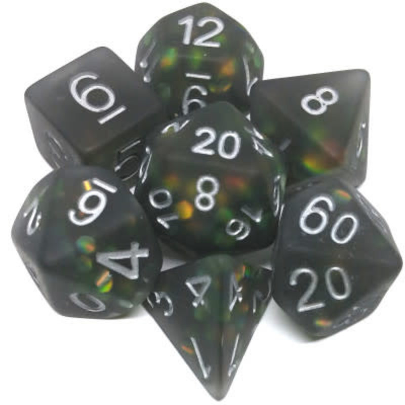 Metallic Dice Game Opale glace: Noir