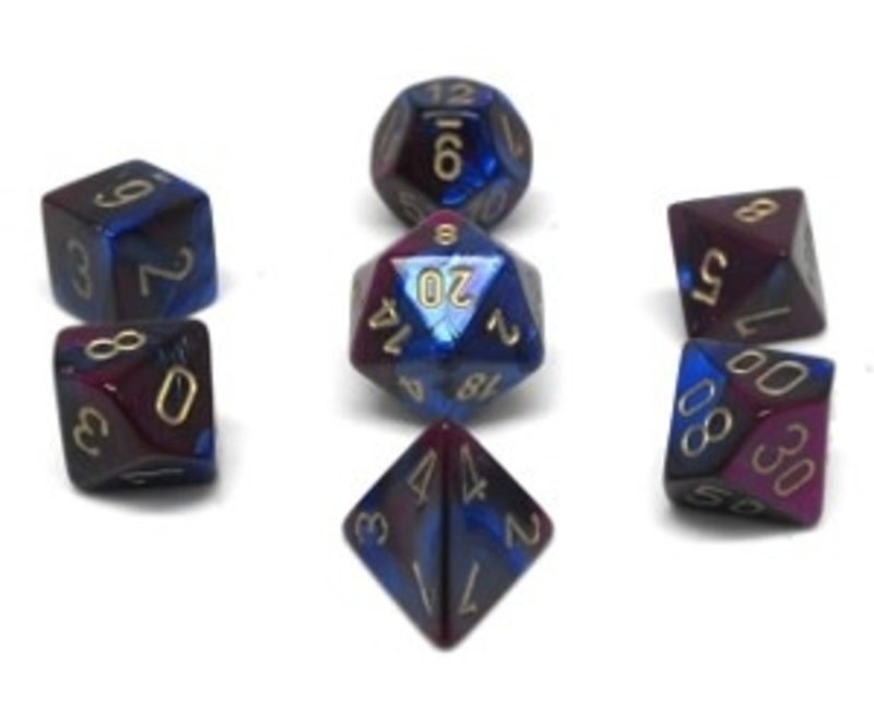 Chessex Set 7D Gemini Blue-Purple/Gold