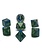 Chessex CHX26436 blue-green/gold