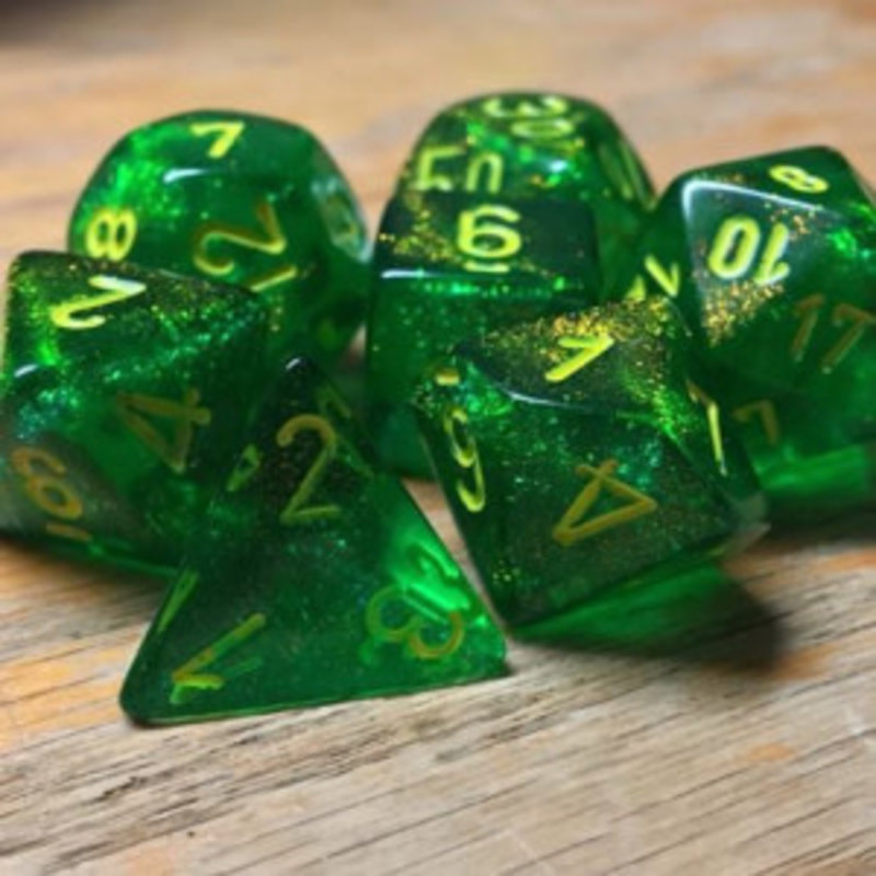 Chessex Set 7D Poly Maple Green/Yellow