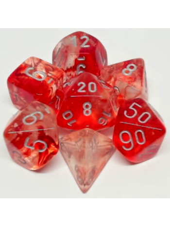 Chessex Set 7D Poly Nebula Red/Silver