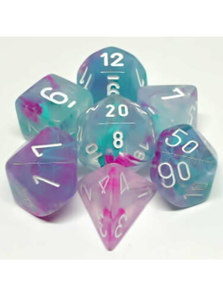 Chessex Set 7D Poly Luminary Wisteria/Blanc