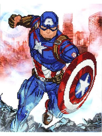 Diamond Dotz Diamond Dotz - Captain America In Action
