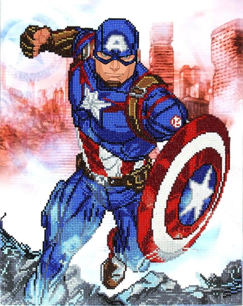Diamond Dotz Diamond Dotz - Captain America En Action