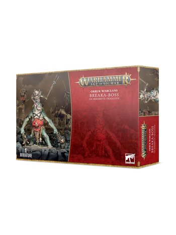 Age of Sigmar Orruk Warclans - Breaka-Boss on Mirebrute Troggoth