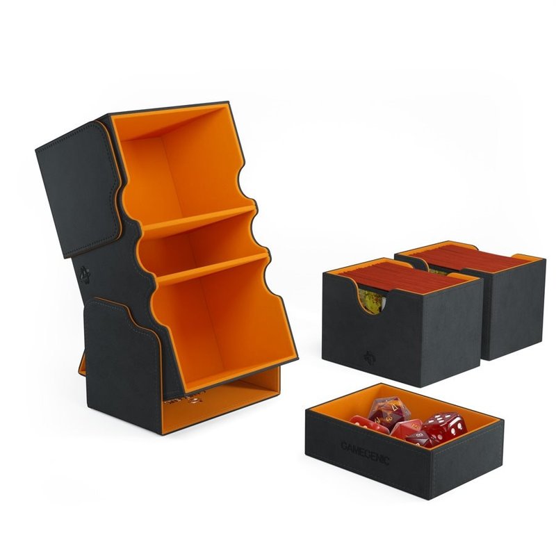 Gamegenic Deck Box - Stronghold Convertible XL Exclusive Line Black / Orange (200ct)