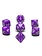 Chessex Set 7D Poly Opaques Violet avec chiffres blancs