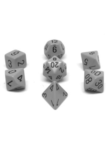Chessex Set 7D Poly Dark Grey with black numbers