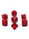Chessex Set 7D Poly Opaque Rouge avec chiffres noirs