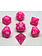Chessex Set 7D Poly Opaque Rose avec chiffres blancs