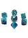 Chessex Set 7D Poly Gemini Blue-Teal/Gold