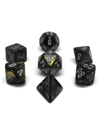 Chessex Set 7D Poly Scarab Black-Gold/Silver