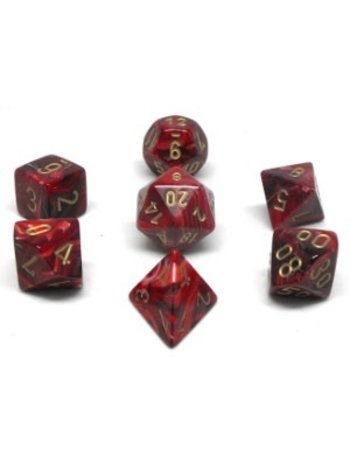 Chessex Set 7D Poly Vortex Bourgogne/Or