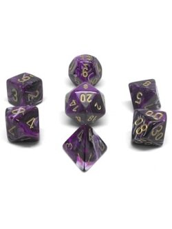 Chessex Set 7D Poly Vortex Purple/Gold