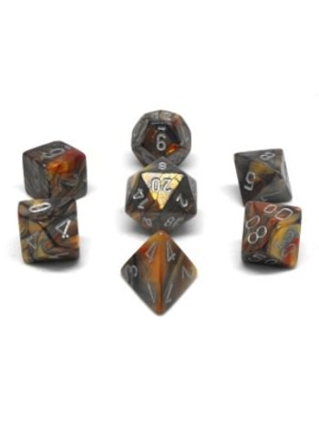 Chessex Set 7D Poly Lustrous Gold/Silver