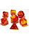 Chessex Set 7D Poly Lab Dice - Gemini Rouge-Jaune/Or