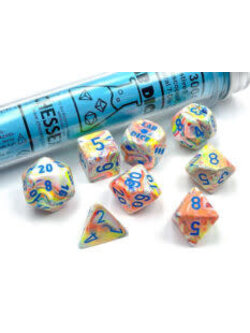Chessex Set 7D Poly Festive Kaleidoscope/Blue