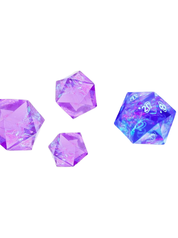 Sirius Dice Set 7D Poly Cloak & Dagger Purple