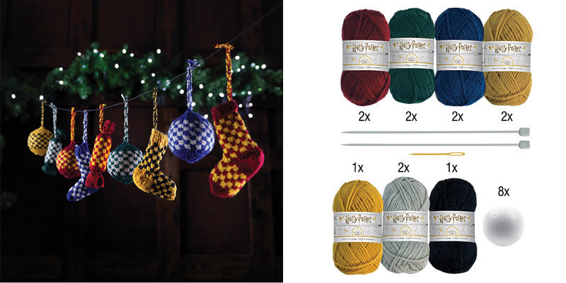 Eaglemoss Harry Potter Knitting Kit - Hogwarts Xmas Decoration
