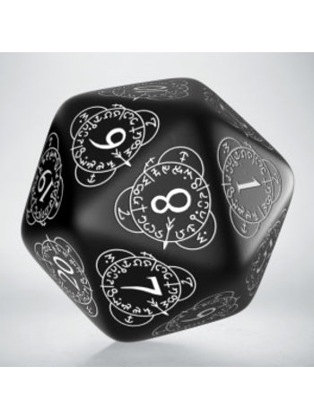 Q Workshop D20 level counter - black with white writing