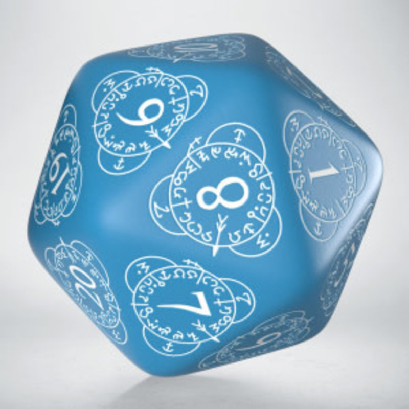 Q Workshop D20 level counter - blue with white writing