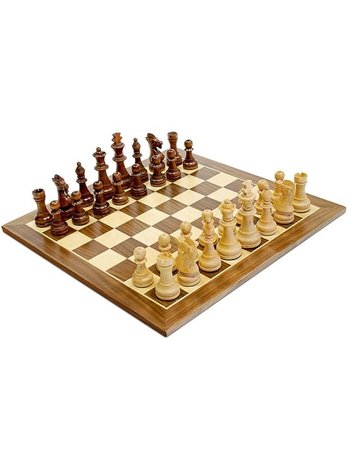 Wood Expressions Chess Set 15 inch Walnut